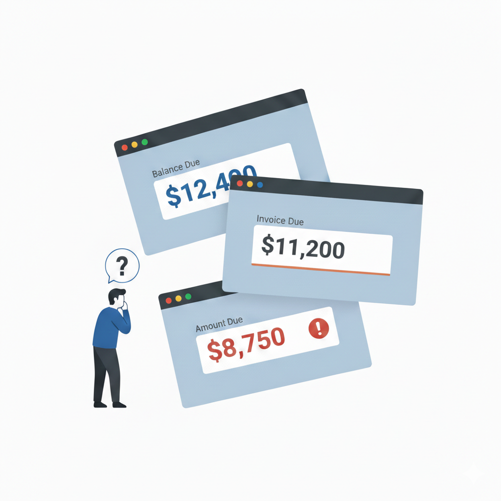 Fragmented balance screens causing customer confusion